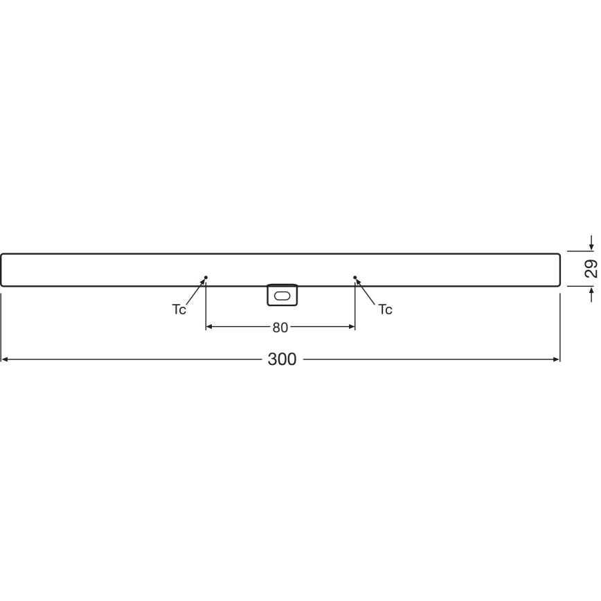 Люмінесцентна LED трубка з регулюванням яскравості S14d/3W/230V 2700K 30 см CRI 90 - Osram
