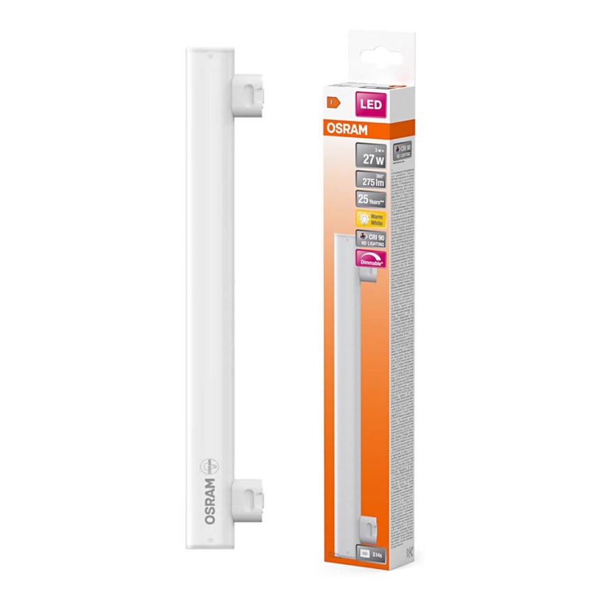 Люмінесцентна LED трубка з регулюванням яскравості S14s/3W/230V 2700K 30 см CRI 90 - Osram
