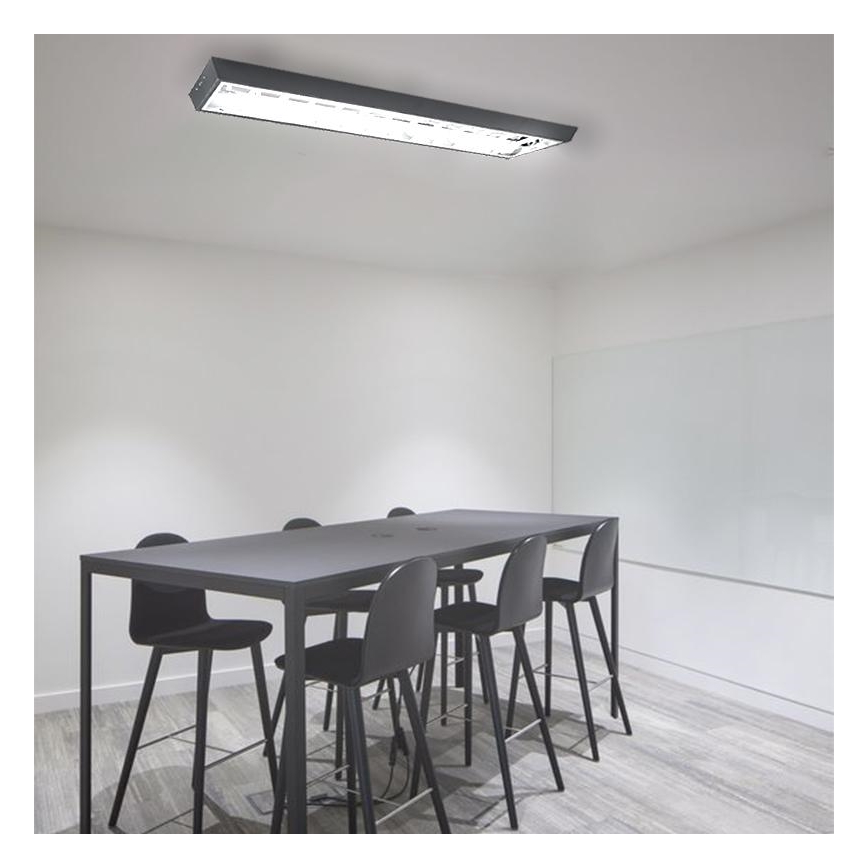 Люмінесцентний світильник T8 2xG13/18W/230V 120 см чорний