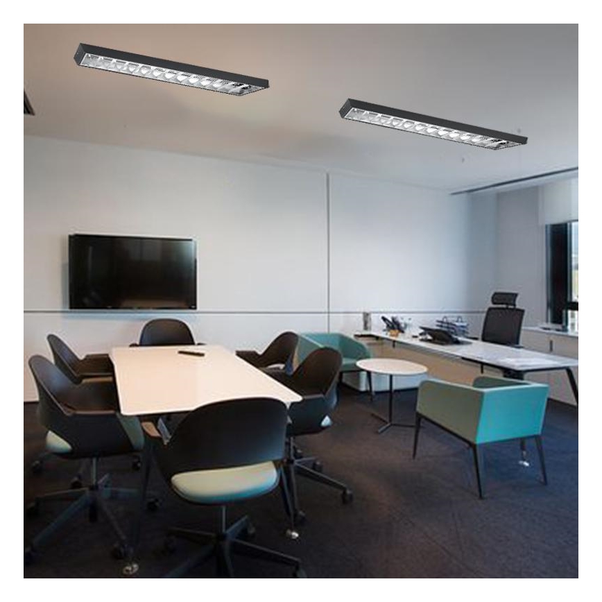 Люмінесцентний світильник T8 2xG13/18W/230V 120 см чорний