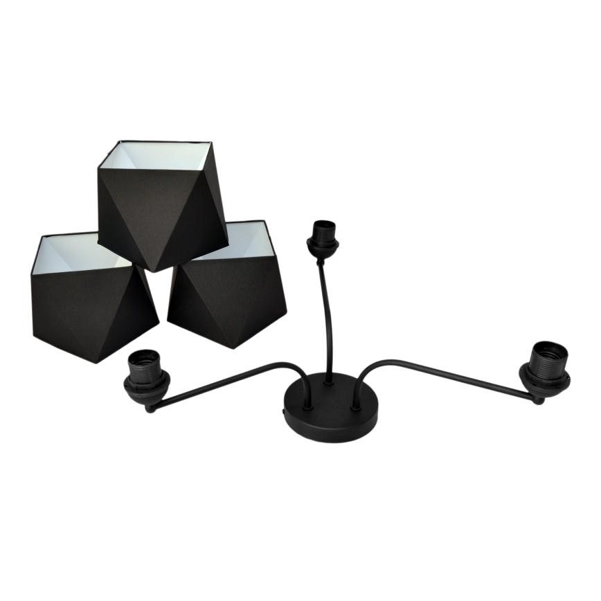 Люстра ADAMANT 3xE27/15W/230V черная