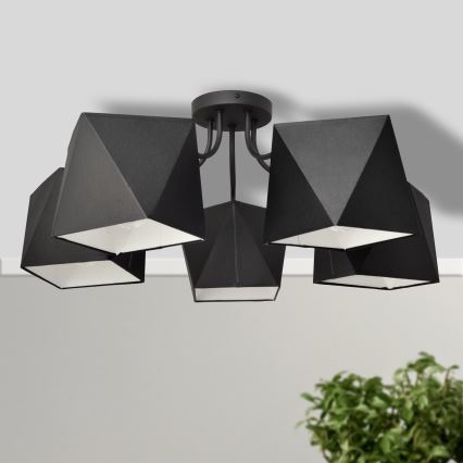 Люстра ADAMANT 5xE27/15W/230V черная