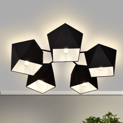 Люстра ADAMANT 5xE27/15W/230V чорний