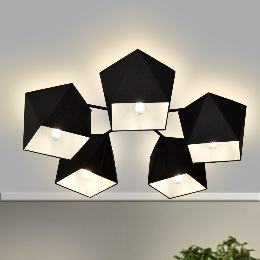 Люстра ADAMANT 5xE27/15W/230V чорний