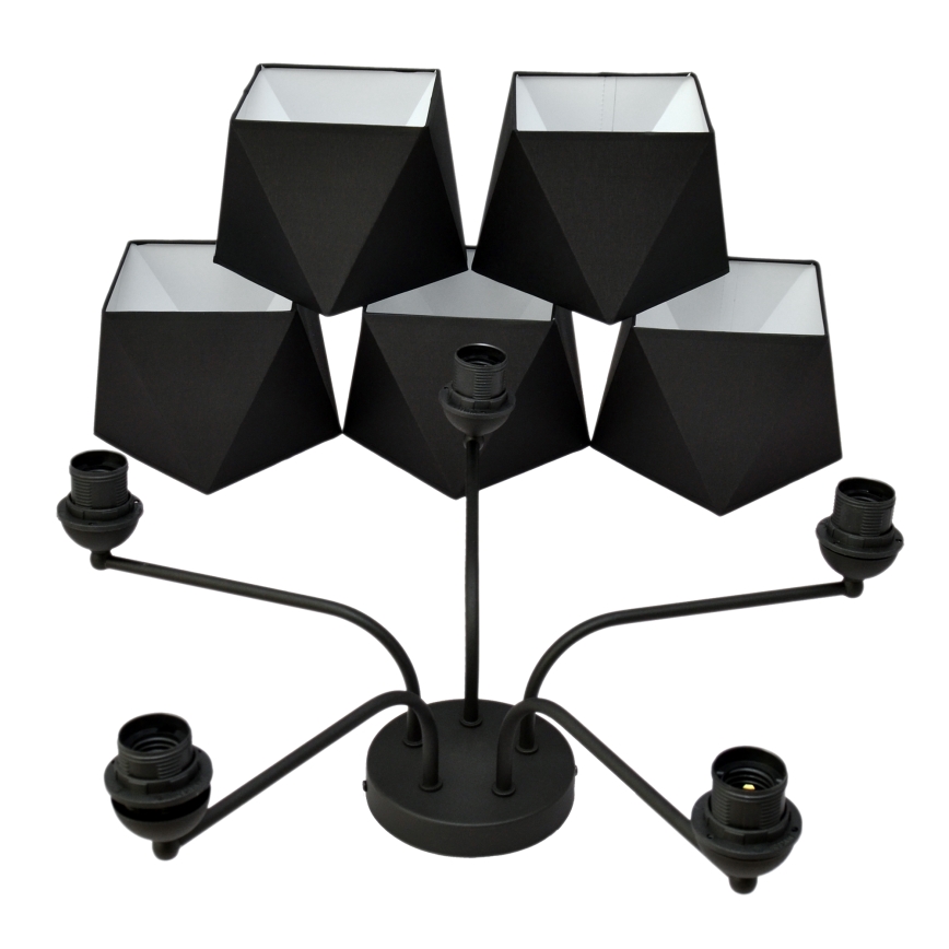 Люстра ADAMANT 5xE27/15W/230V чорний