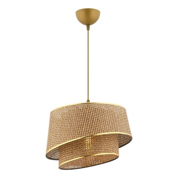 Люстра BARETTE 1xE27/60W/230V кафяво/златно