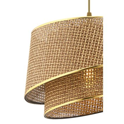 Люстра BARETTE 1xE27/60W/230V кафяво/златно