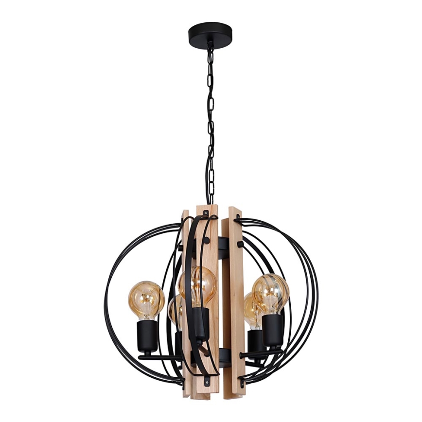 Люстра DALVIN 5xE27/60W/230V чорний