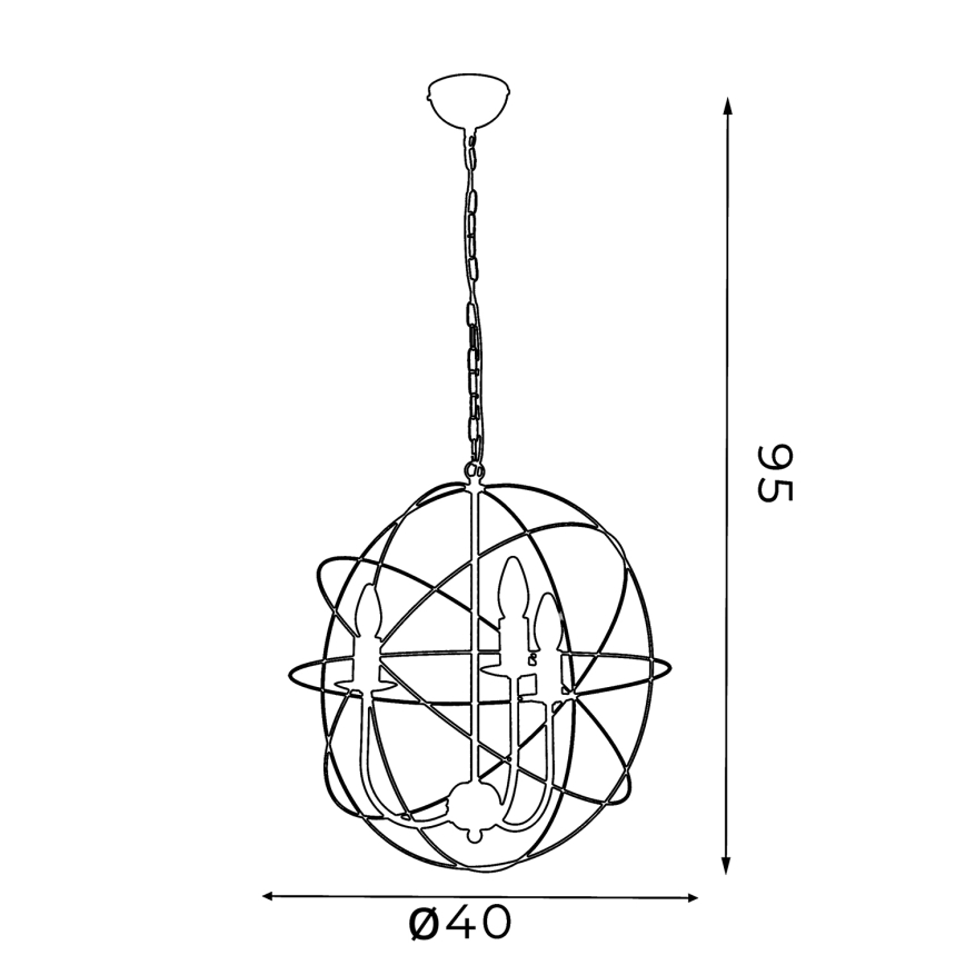Люстра GLOBE 3 3xE14/60W білий