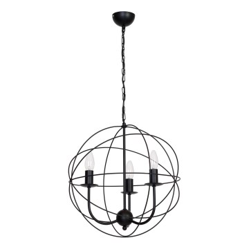 Люстра GLOBE 3 3xE14/60W чорний