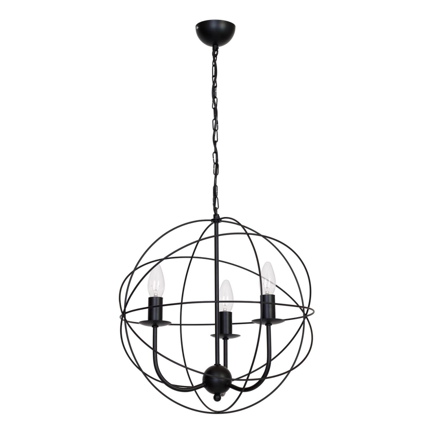 Люстра GLOBE 3 3xE14/60W чорний