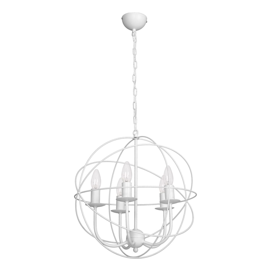 Люстра GLOBE 5 5xE14/60W білий
