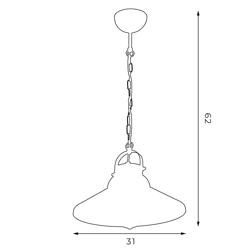 Люстра IRON 1 1xE27/60W черная/латунь