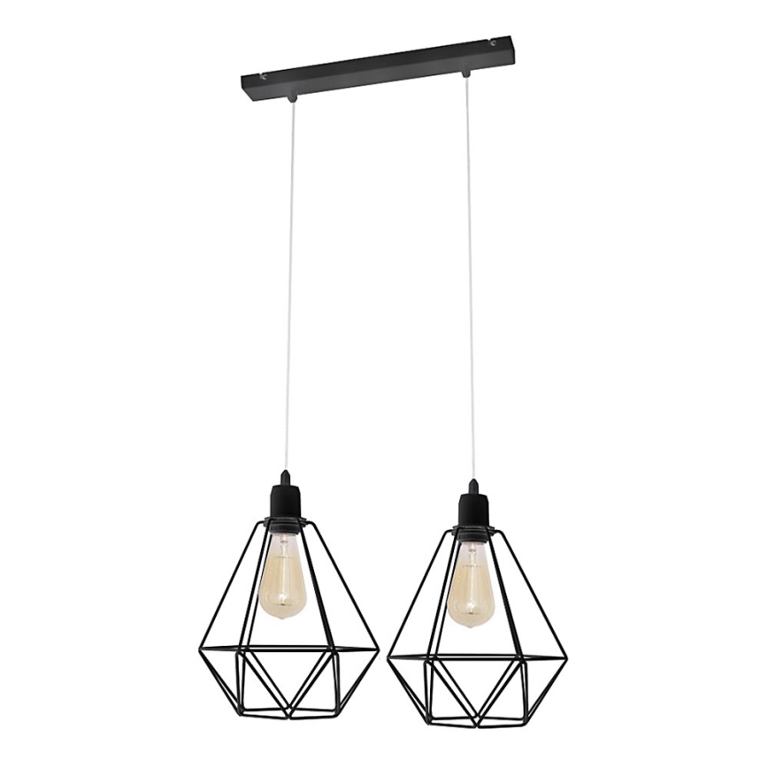 Люстра KARO 2xE27/15W/230V черная