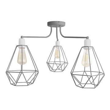 Люстра KARO 3xE27/15W/230V серая