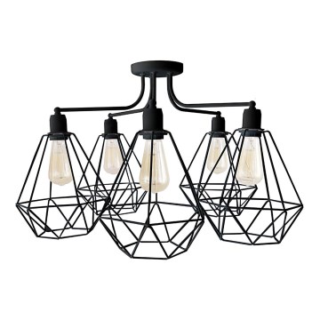 Люстра KARO 5xE27/15W/230V черная