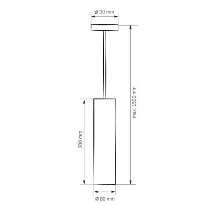 Люстра LATI 1xGU10/8W/230V чорний