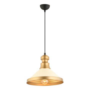 Люстра MONZA 1xE27/40W/230V пр. 30 см кремова/золота