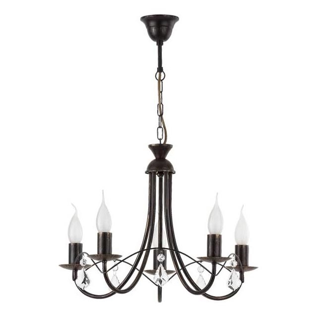 Люстра на цепи ANGELIKA 5xE14/10W/230V чёрная