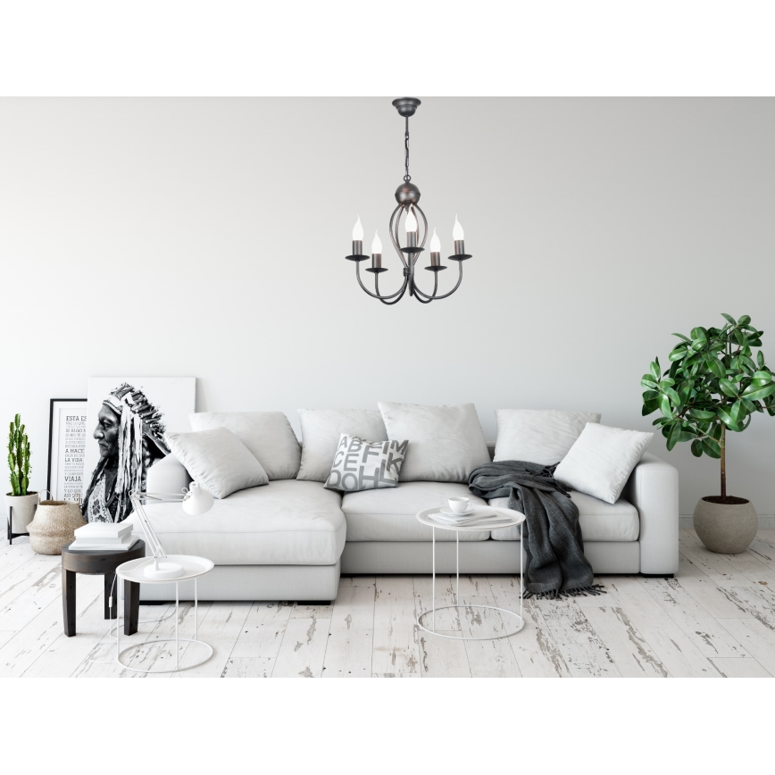 Люстра на цепи ARTHUR 5xE14/40W/230V