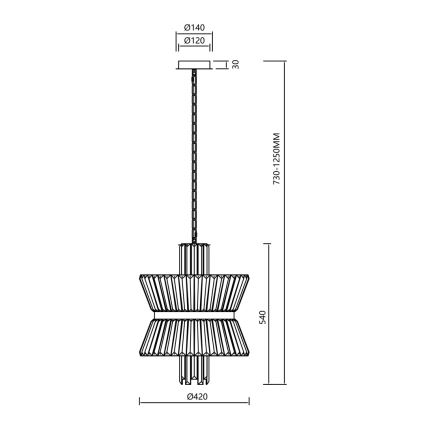 Люстра на цепи AURELIA 8xE14/40W/230V матовый хром