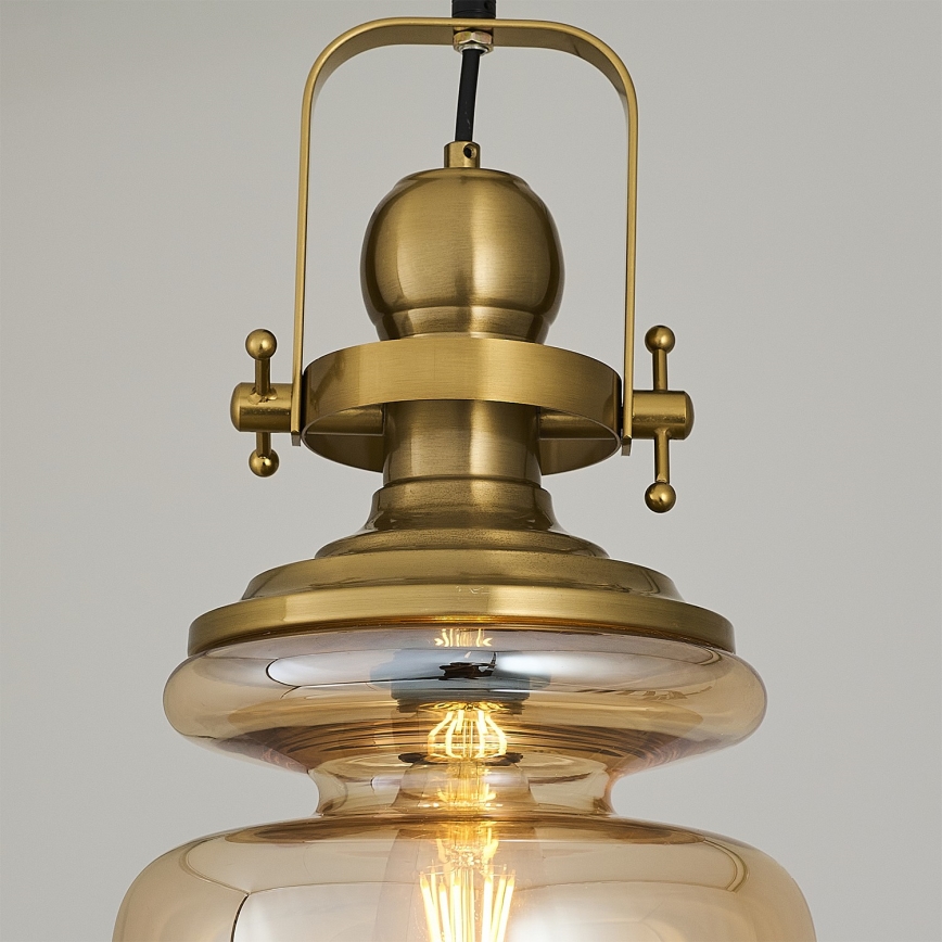 Люстра на цепи BOTTLE 1xE27/40W/230V золотая