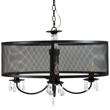Люстра на цепи BRESSO 4xE14/12W/230V черный
