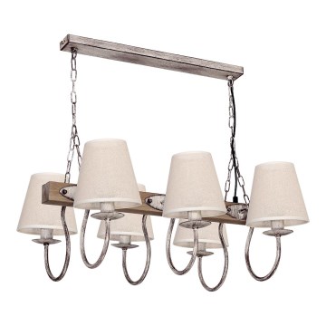 Люстра на цепи CARIN 6xE14/60W/230V светлый