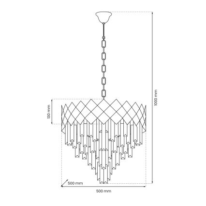 Люстра на цепи CARISMA 9xE14/40W/230V матовый хром