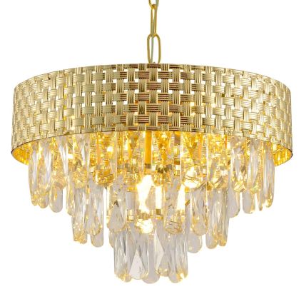 Люстра на цепи CHARLIZE 4xE14/10W/230V золотая