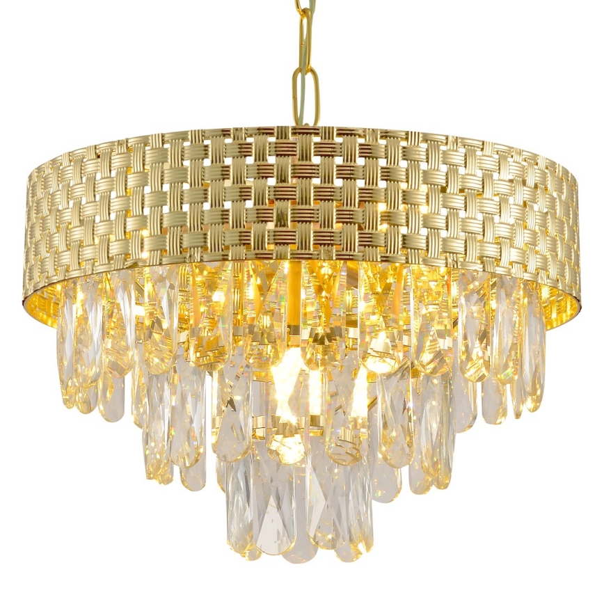 Люстра на цепи CHARLIZE 4xE14/10W/230V золотая