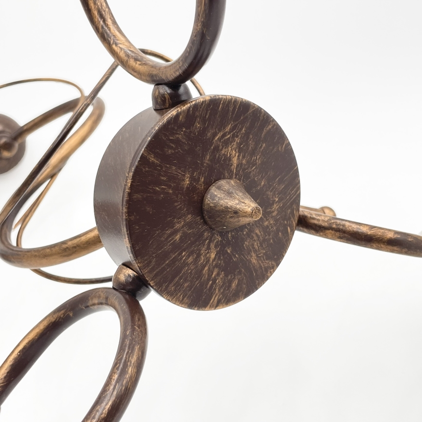 Люстра на цепи COBRA 5xE27/60Вт/230В бронза/патина