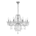 Люстра на цепи CRISTALLO 8xE14/60W/230V, глянцевый хром