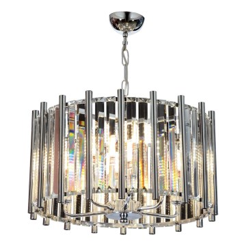 Люстра на цепи CRYSTALLINE 6xE14/40W/230V полированный хром