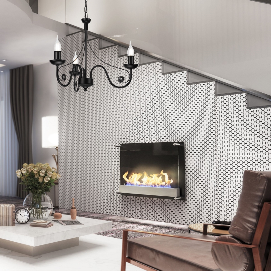 Люстра на цепи DONATO 3xE14/40W/230V черный