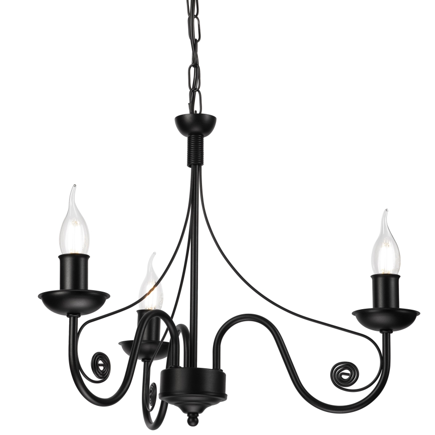 Люстра на цепи DONATO 3xE14/40W/230V черный