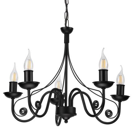 Люстра на цепи DONATO 5xE14/40W/230V черный