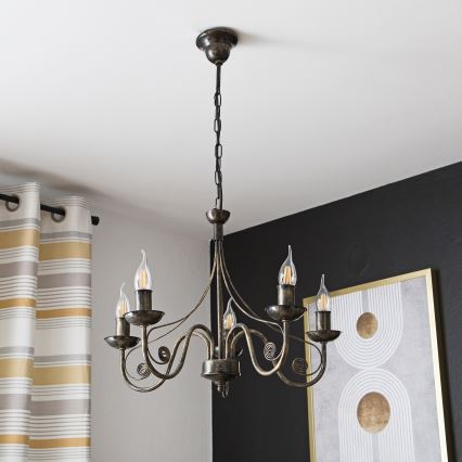 Люстра на цепи DONATO 5xE14/40W/230V