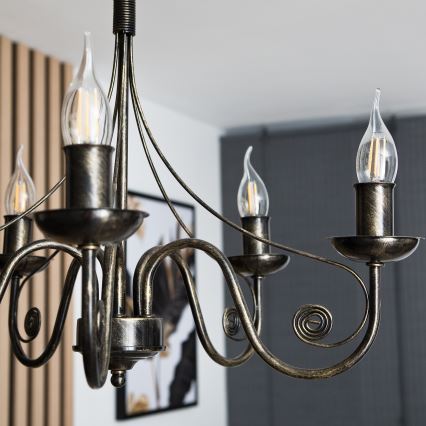 Люстра на цепи DONATO 5xE14/40W/230V