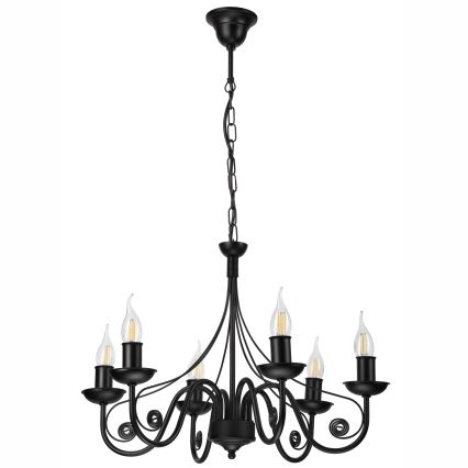 Люстра на цепи DONATO 6xE14/40W/230V черный