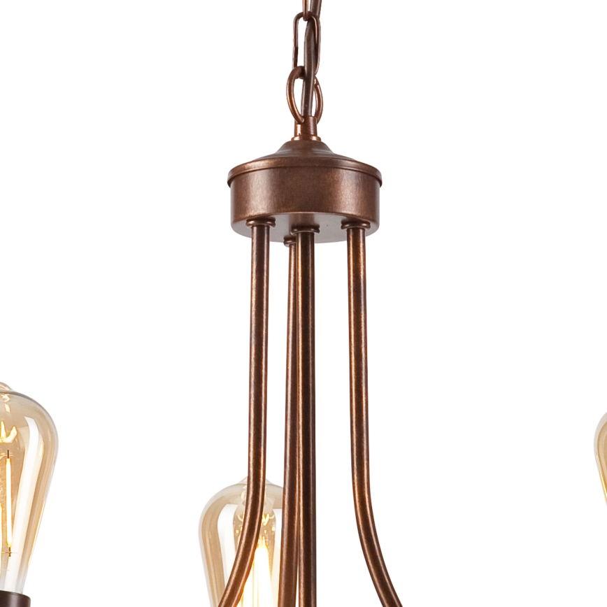 Люстра на цепи GINA 3xE27/60W/230V коричневый