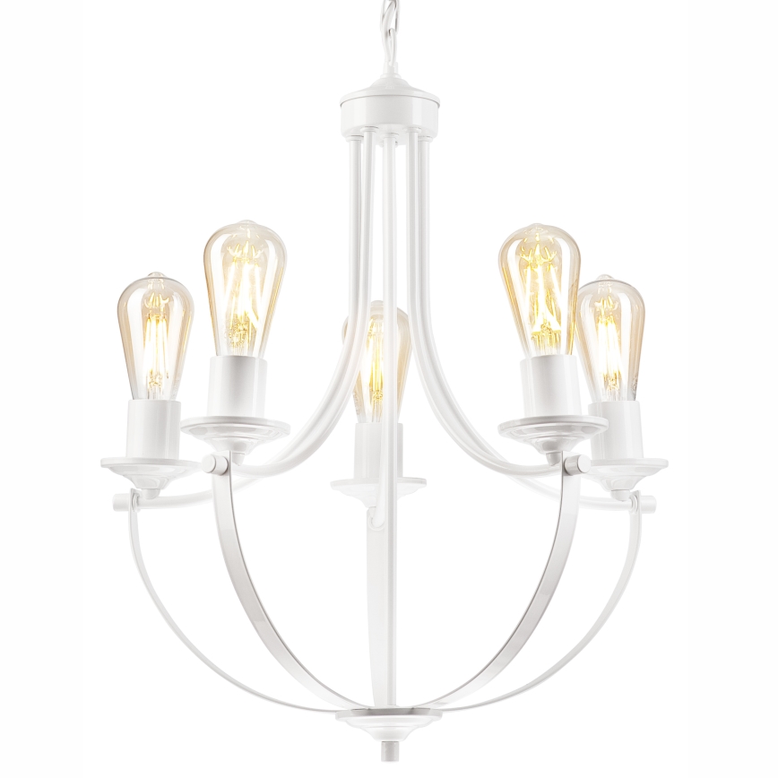 Люстра на цепи GINA 5xE27/60W/230V белый