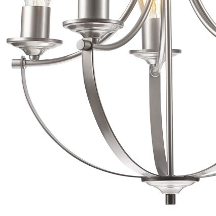 Люстра на цепи GINA 5xE27/60W/230V матовый хром