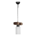 Люстра на цепи JASMIN, 1xE27/40W/230V, коричнево-белая