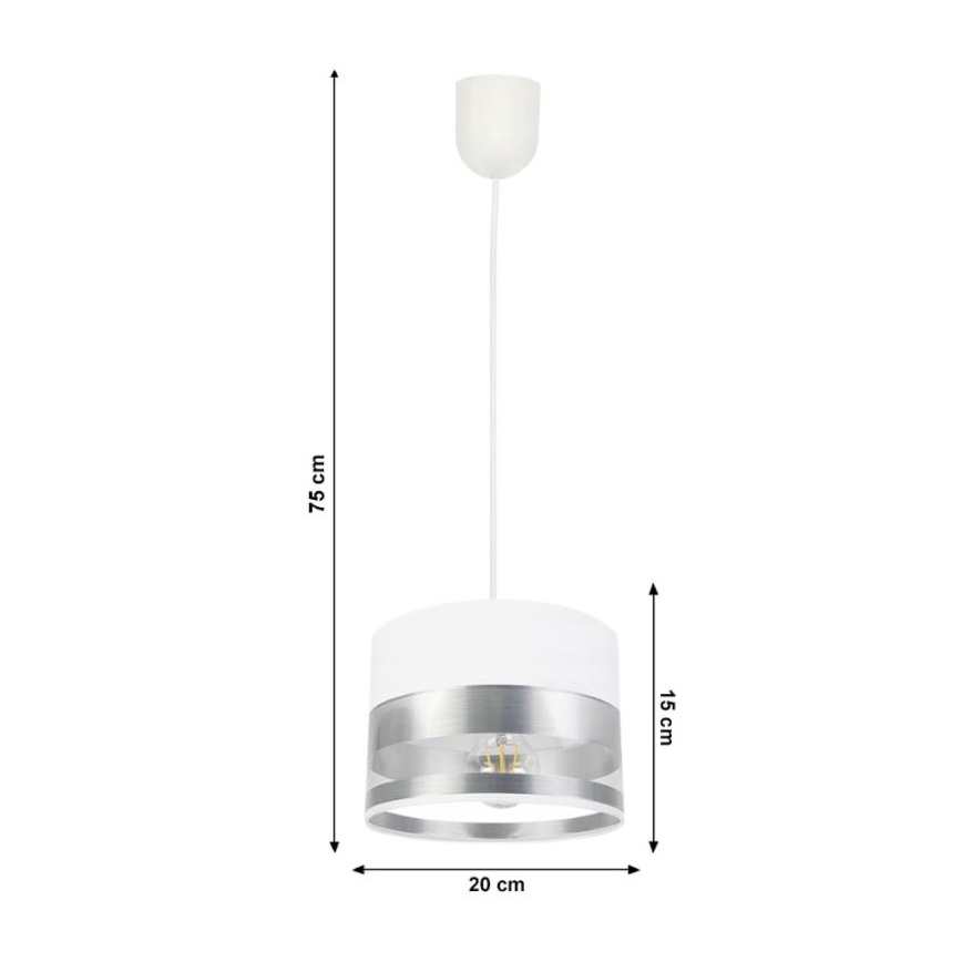 Люстра на цепи MILO 1xE27/60W/230V серебряный