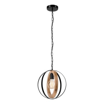 Люстра на цепи ONDA 1xE27/15W/230V черный/дуб