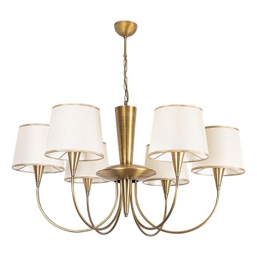 Люстра на цепи PARDO 6xE27/40Вт/230В золотая/кремовая