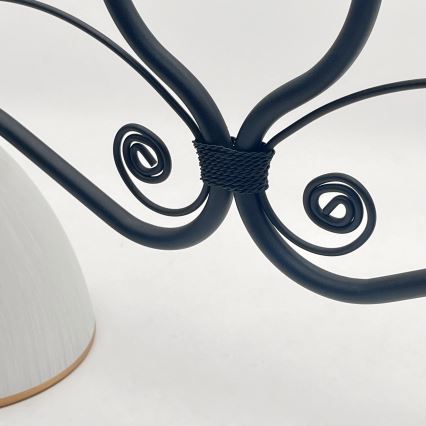 Люстра на цепи RETRO 2xE27/60W/230V матовый черный