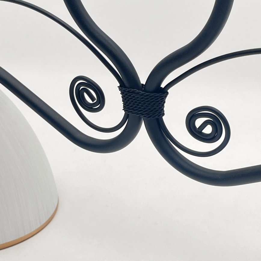 Люстра на цепи RETRO 2xE27/60W/230V матовый черный