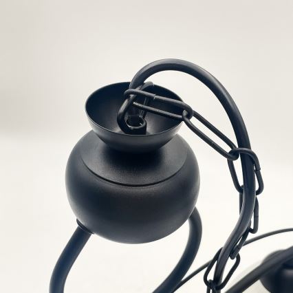 Люстра на цепи RETRO 2xE27/60W/230V матовый черный